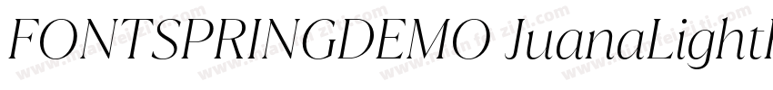 FONTSPRINGDEMO JuanaLightRegular字体转换